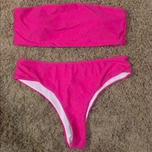 Pink high waist bikini